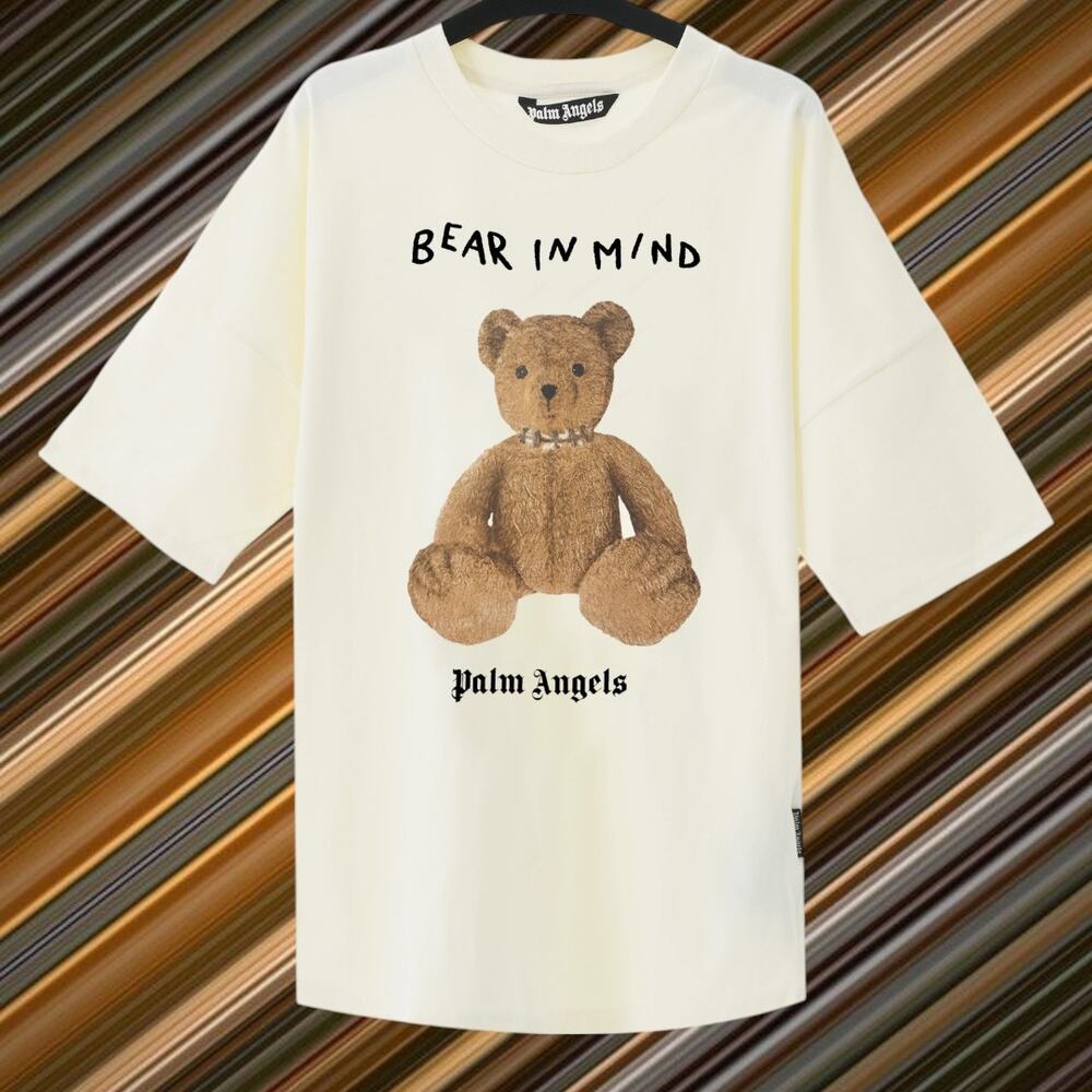 Palm Angels White Short Sleeve T-Shirt